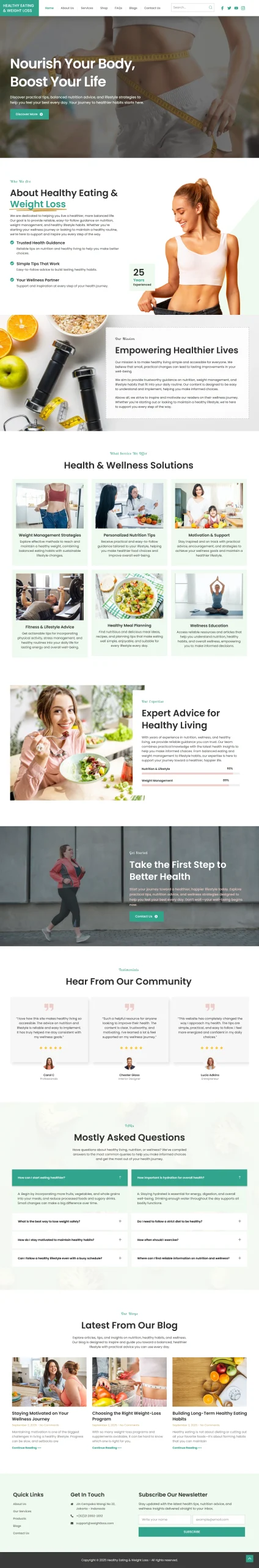 Healthy Eating & Weight Loss